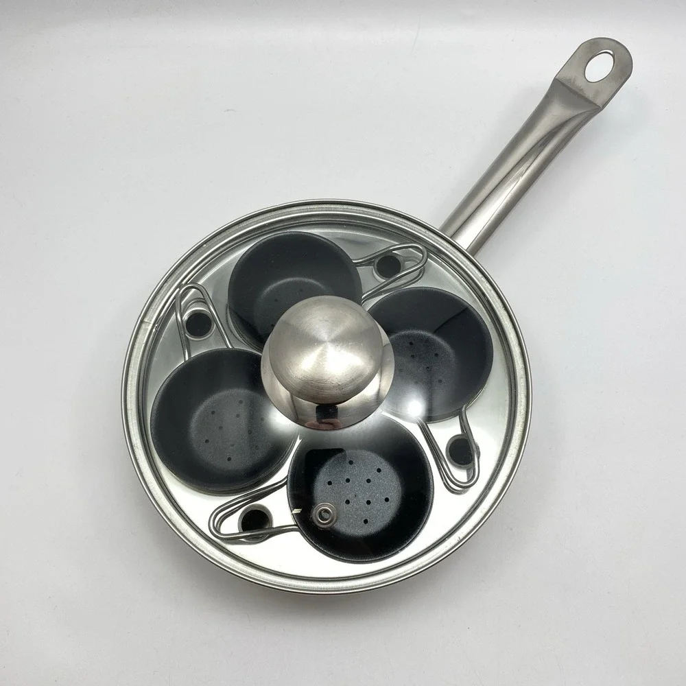 RESTO 4 Cup Egg Poacher Multi Use Stainless Steel 7